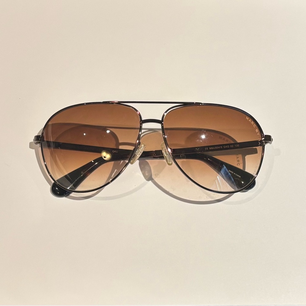 Marc by Marc Jacobs bronze aviator sunglasses